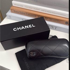 CHANEL Black RX Eyewear & Quilted Black Case